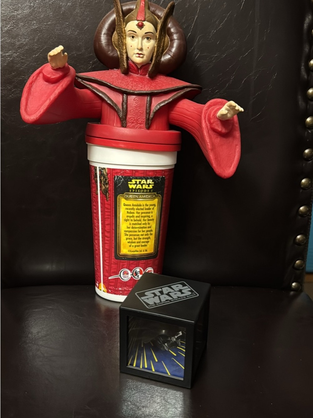 Star Wars Queen Amidala Red Display Tumbler with Black Stand